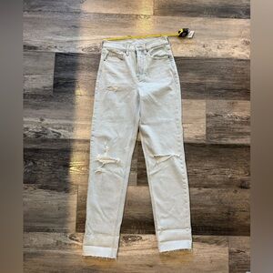 Old Navy High Rise Light Blue Distressed Jeans